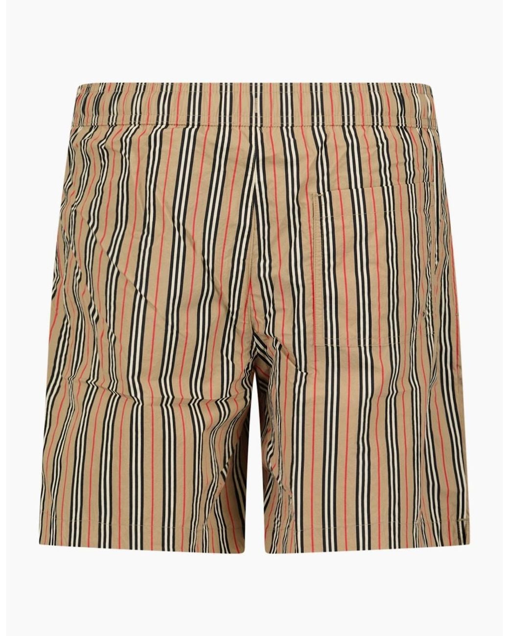 Burberry Natural 'Martin' Signature Check Swim Shorts Archive for men