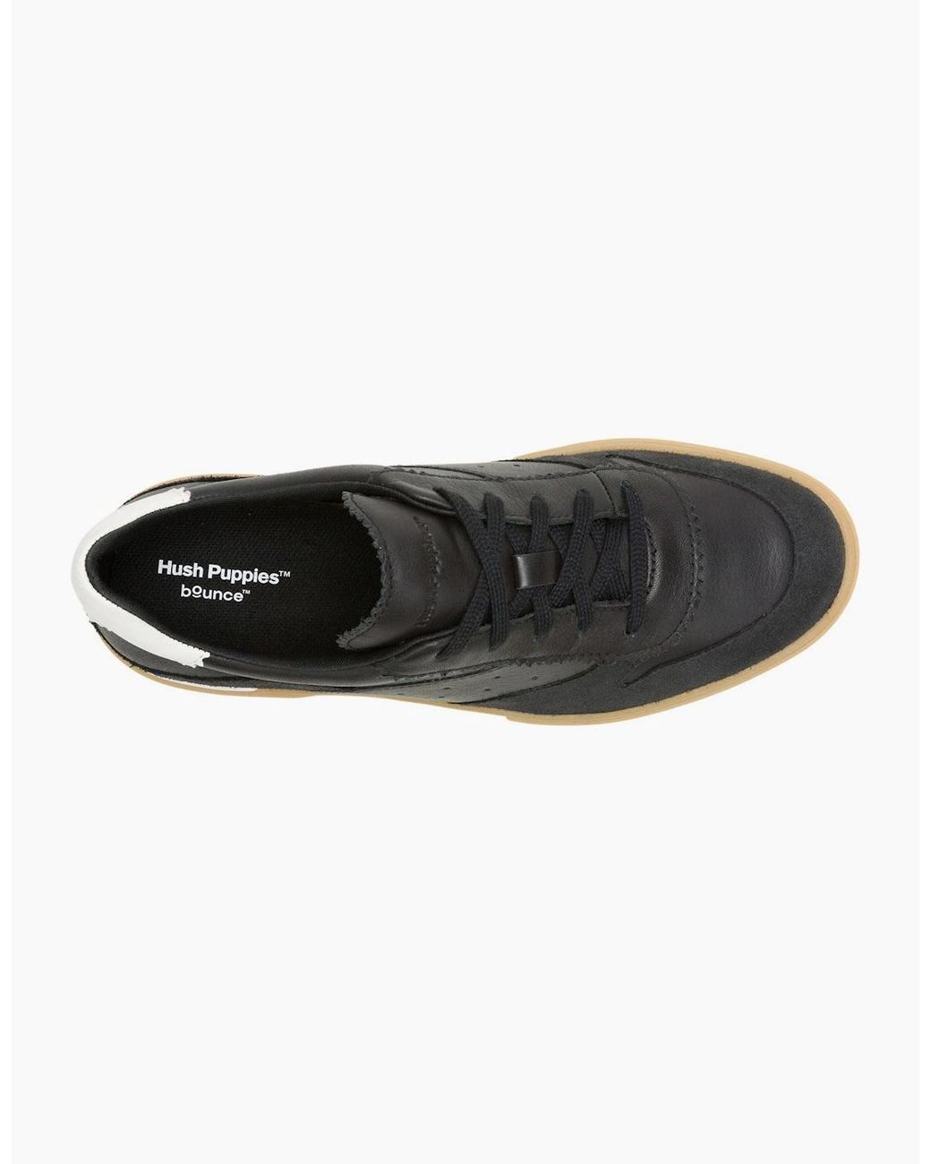 Hush Puppies Black Mae Leather Trainers