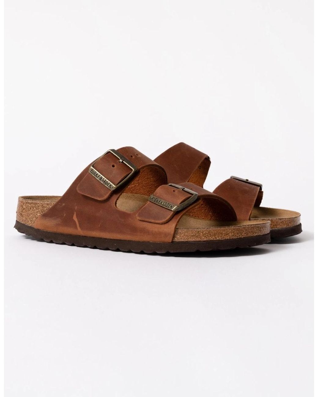 Birkenstock Arizona Brown Oiled Natural Leather Sandals