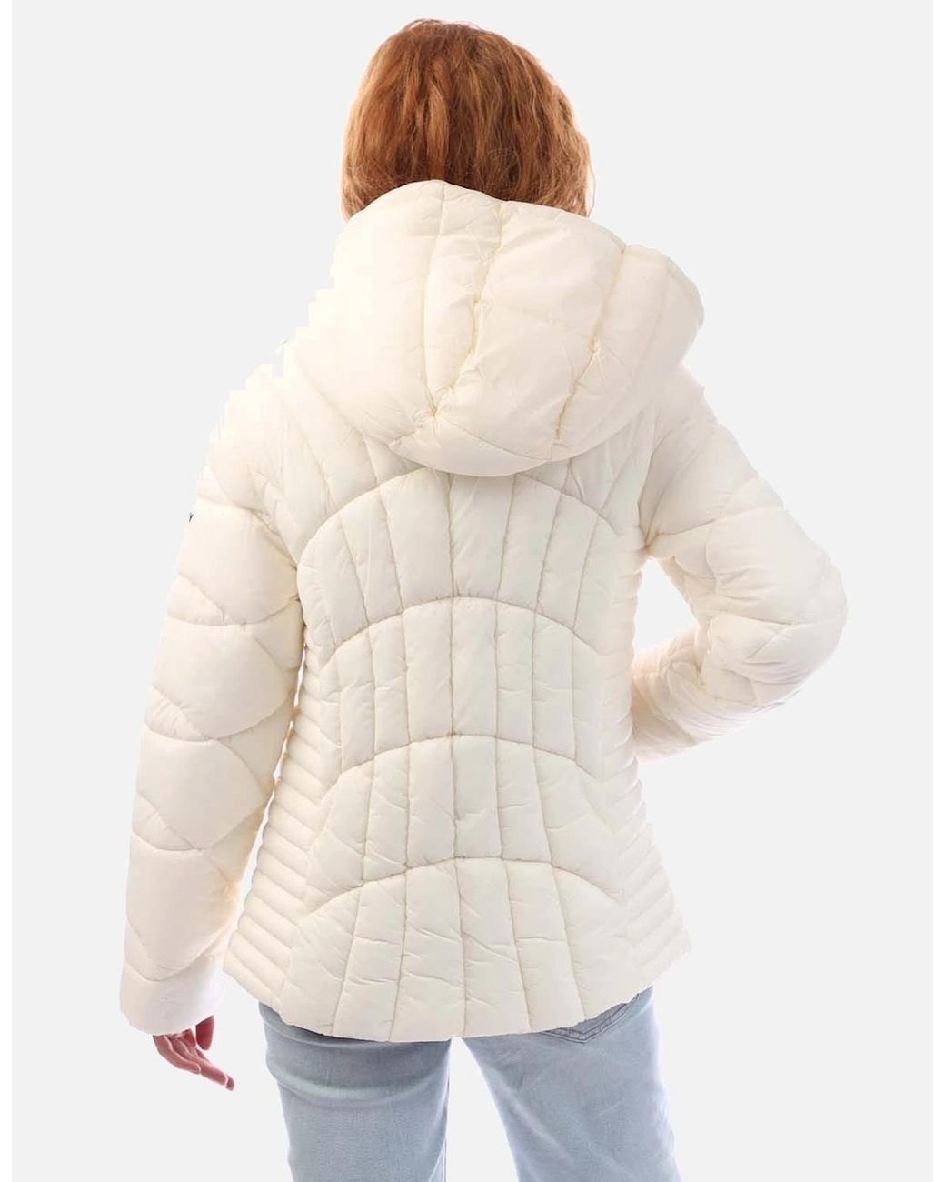DKNY Natural Zip Front Packable Jacket