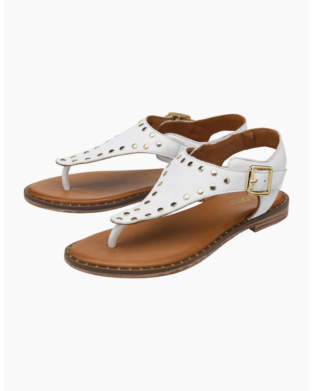 Lotus White Juanita Toe Post Sandals