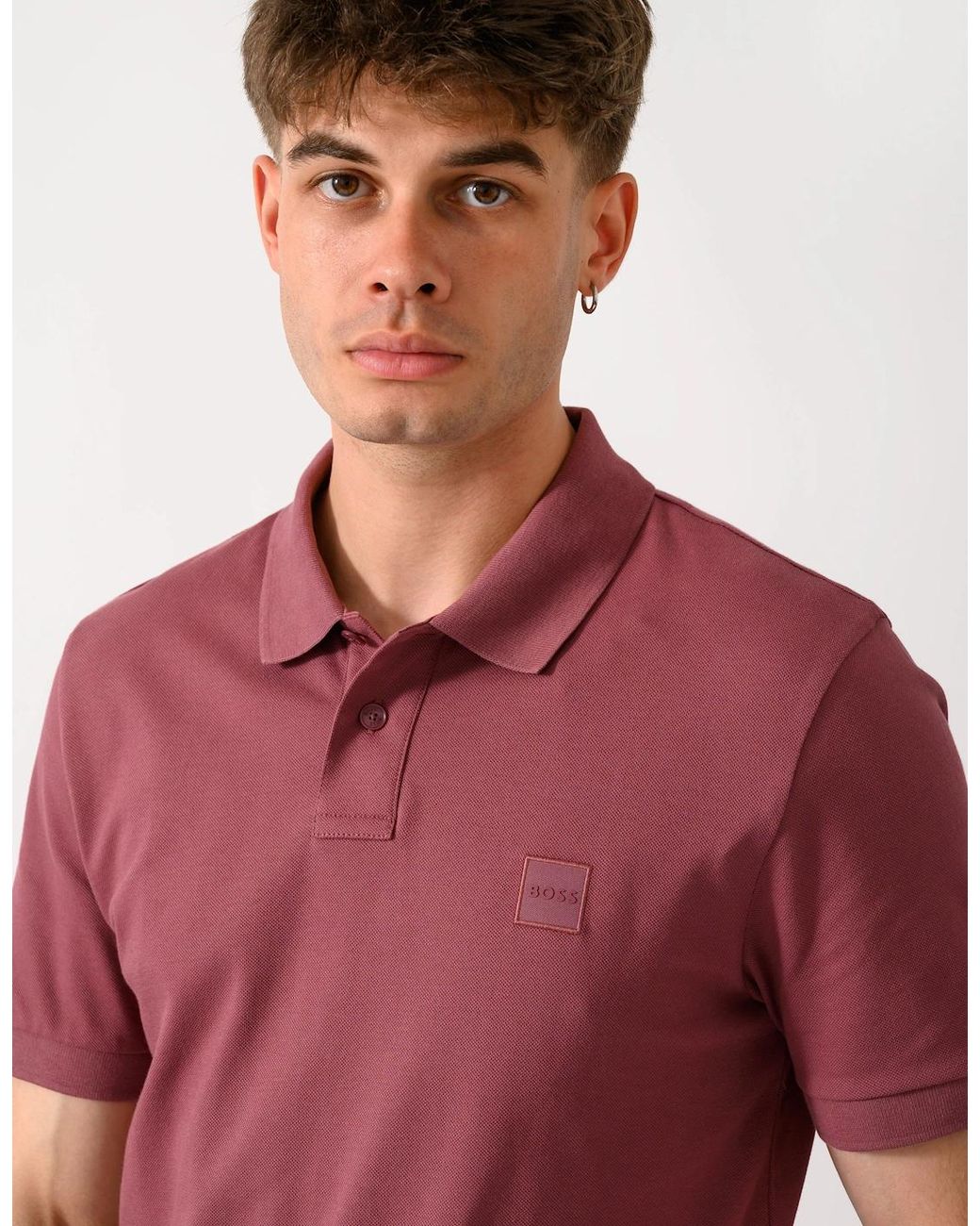 Boss Red Boss Passenger Stretch-Cotton Slim-Fit Polo Shirt With Logo Patch for men