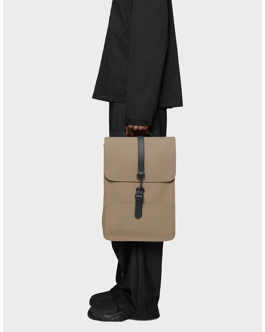 Rains Black Backpack Mini