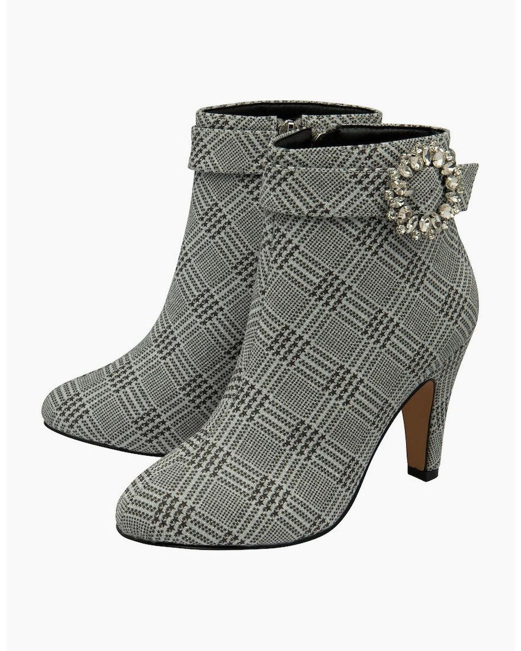 Lotus Gray Adele Ankle Boots