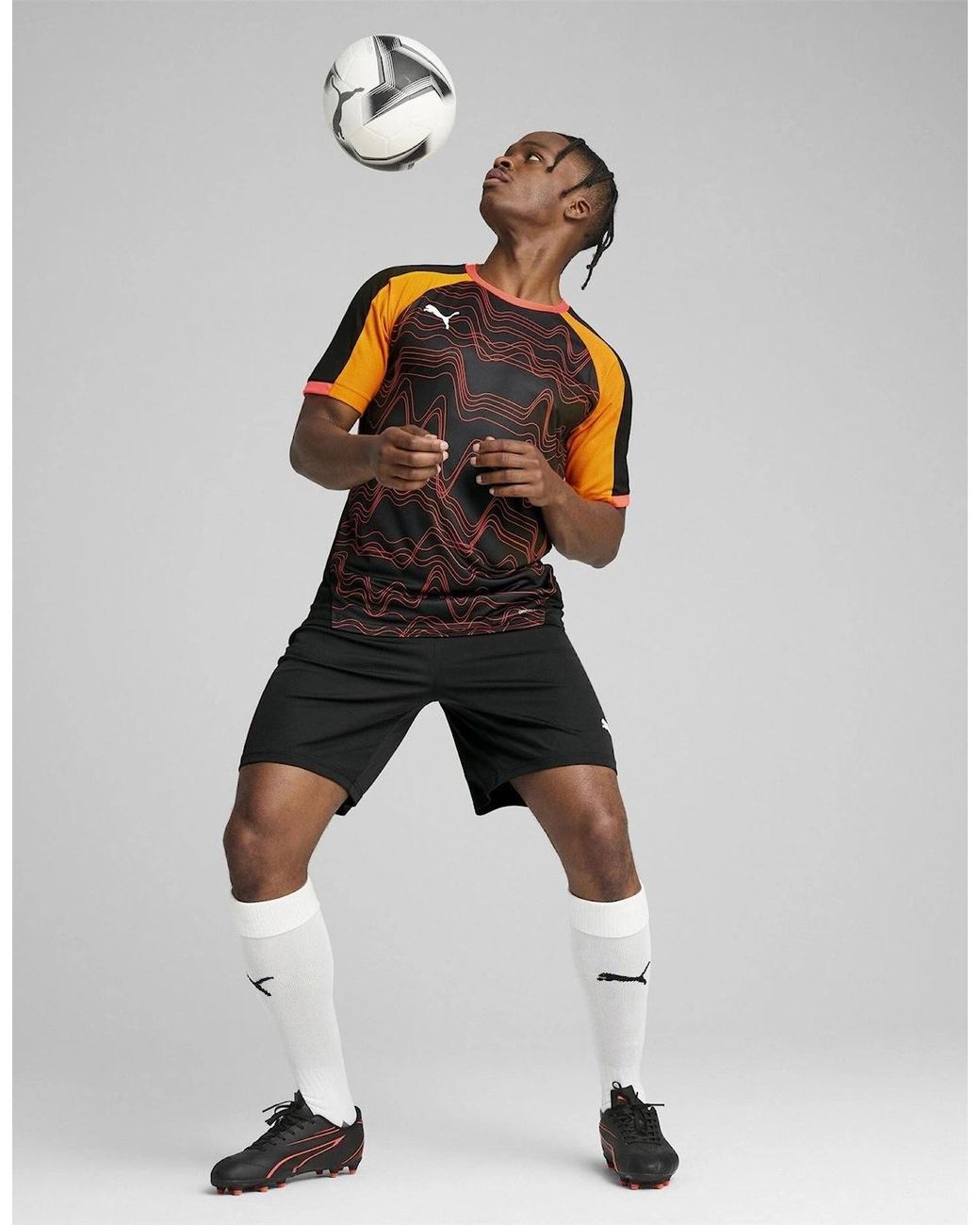 PUMA Black Individualliga Graphic Jersey T-Shirt for men