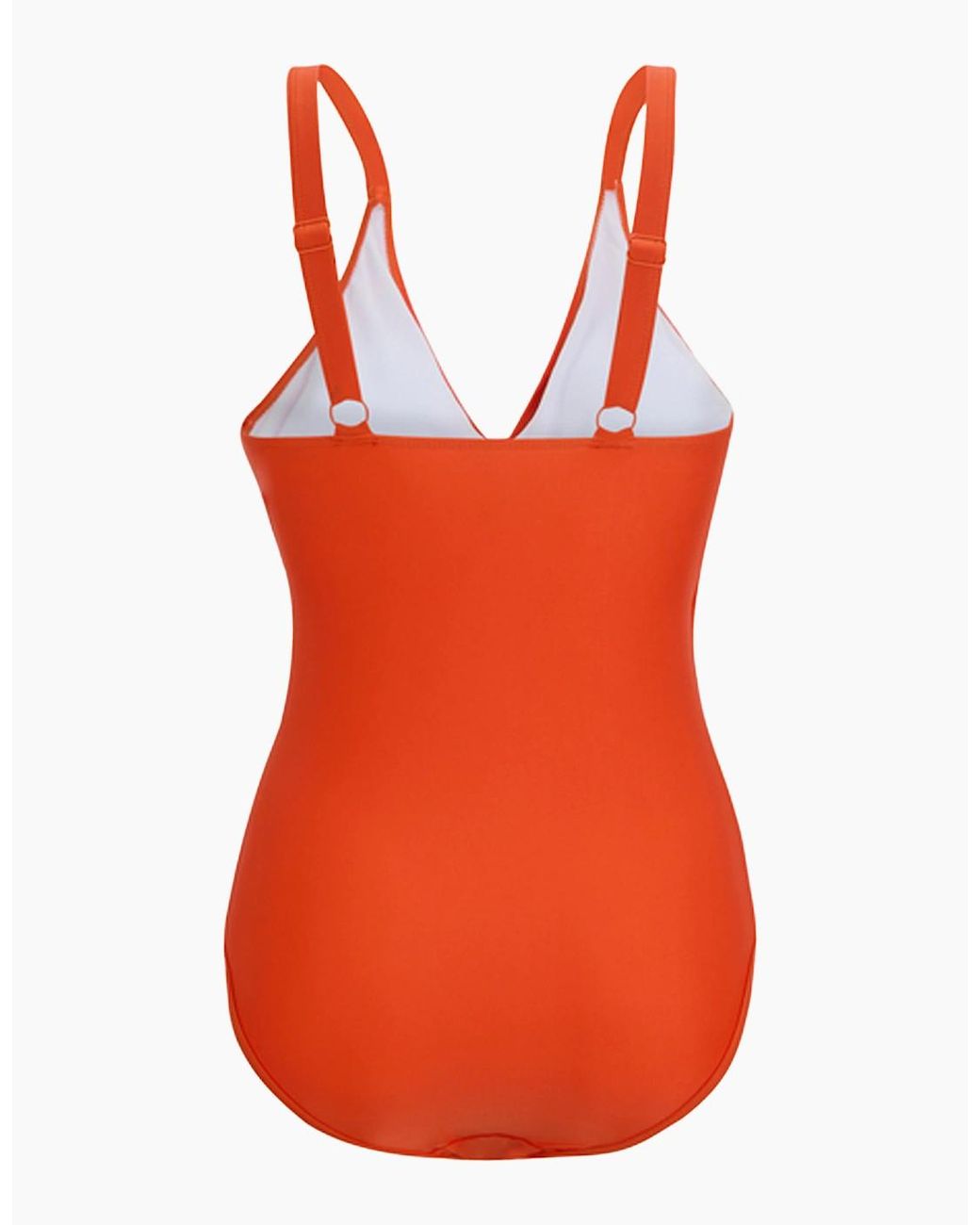 Regatta Orange Ladies Baylenne Plain One Piece Swimsuit