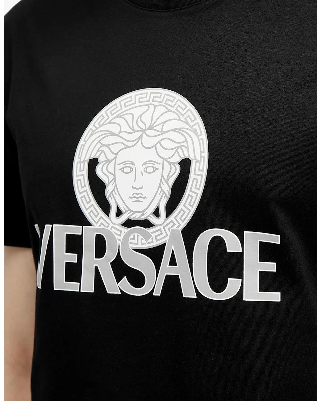 Versace Black Medusa Logo Head T-Shirt for men