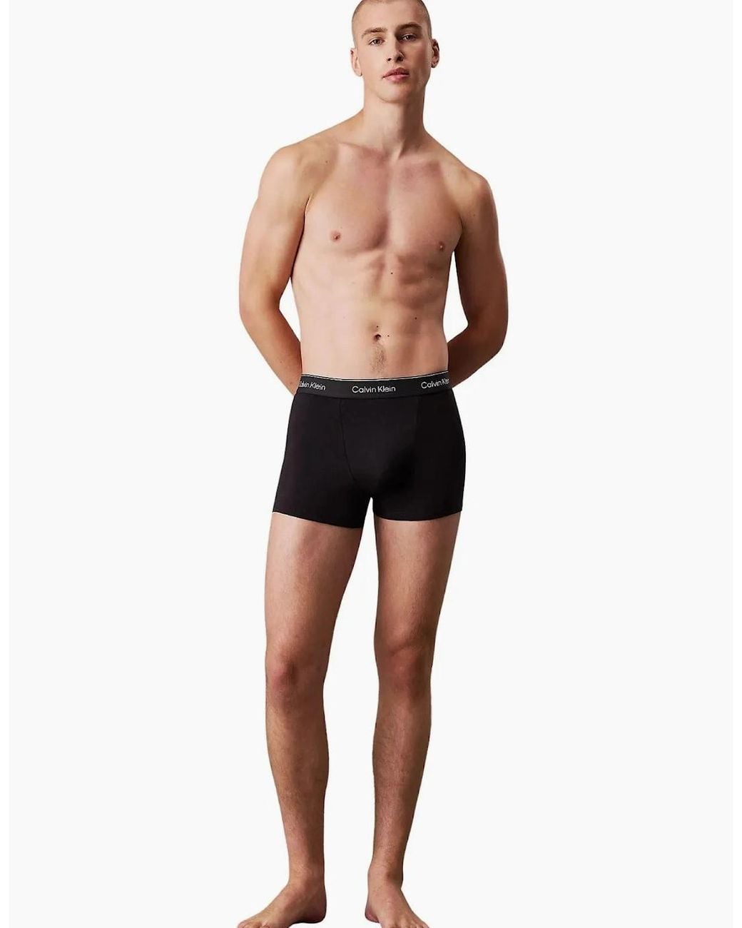 Calvin Klein Black 3-Pack Icon Cotton Stretch 'Relaxed Dart' Boxer Trunks, All for men