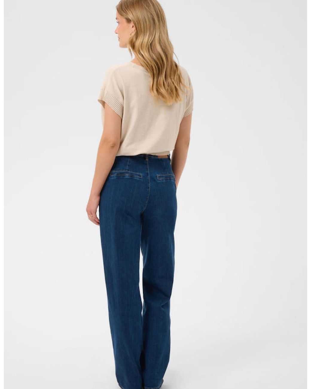 Cream Blue Visti Straight Leg Jeans