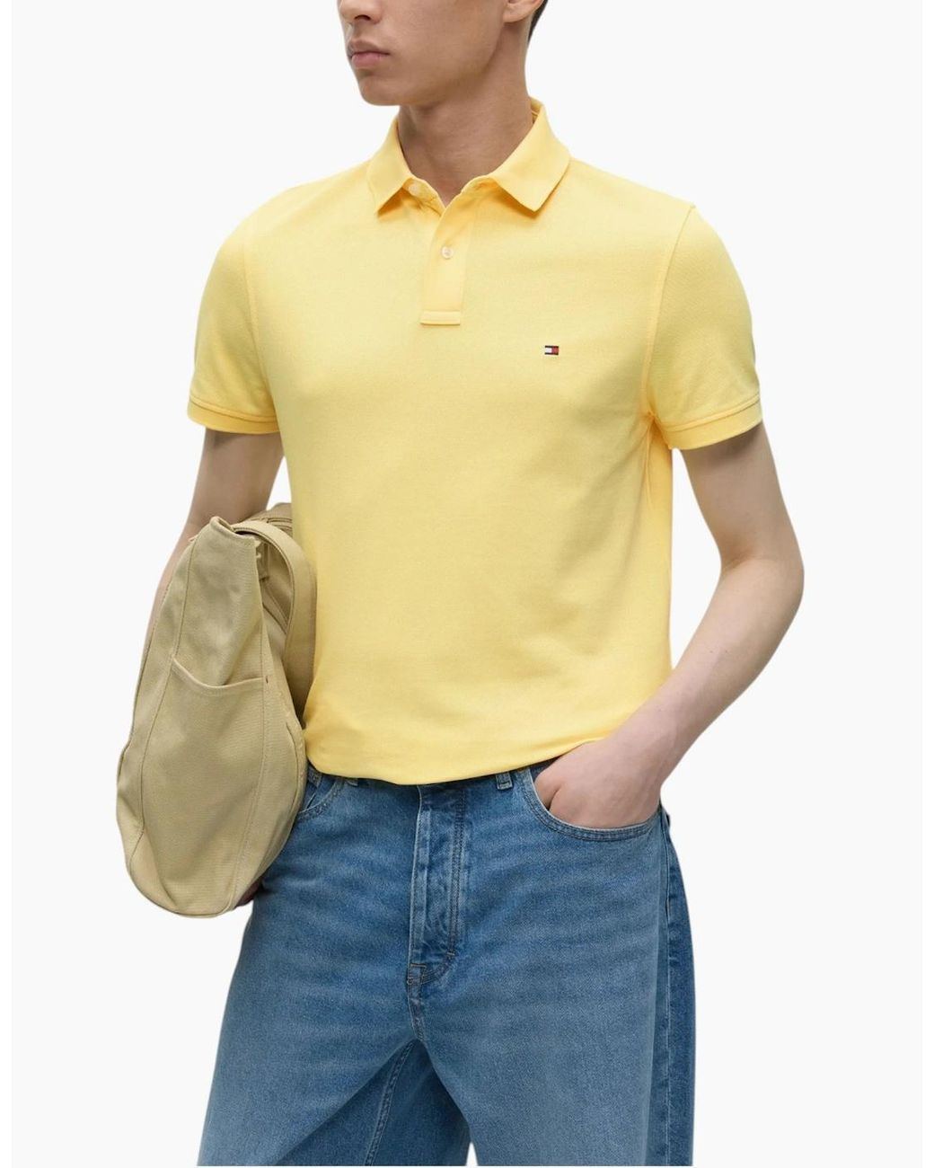 Tommy Hilfiger Yellow Polo Shirts Golf Top