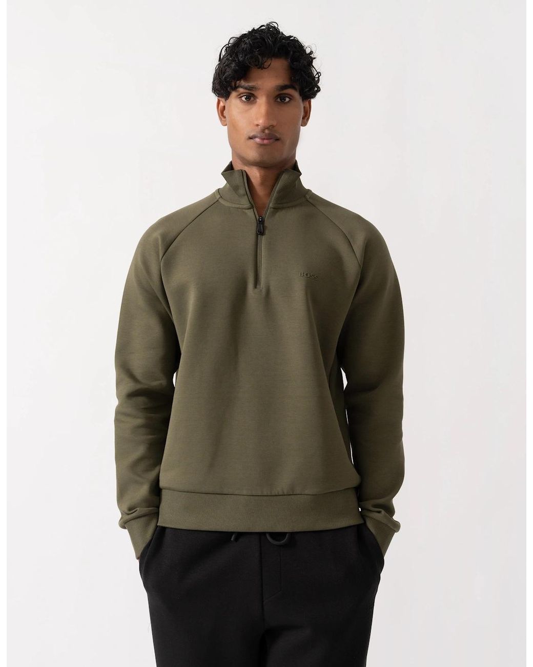Boss Natural Boss Sweat Zip-Neck Sweatshirt for men