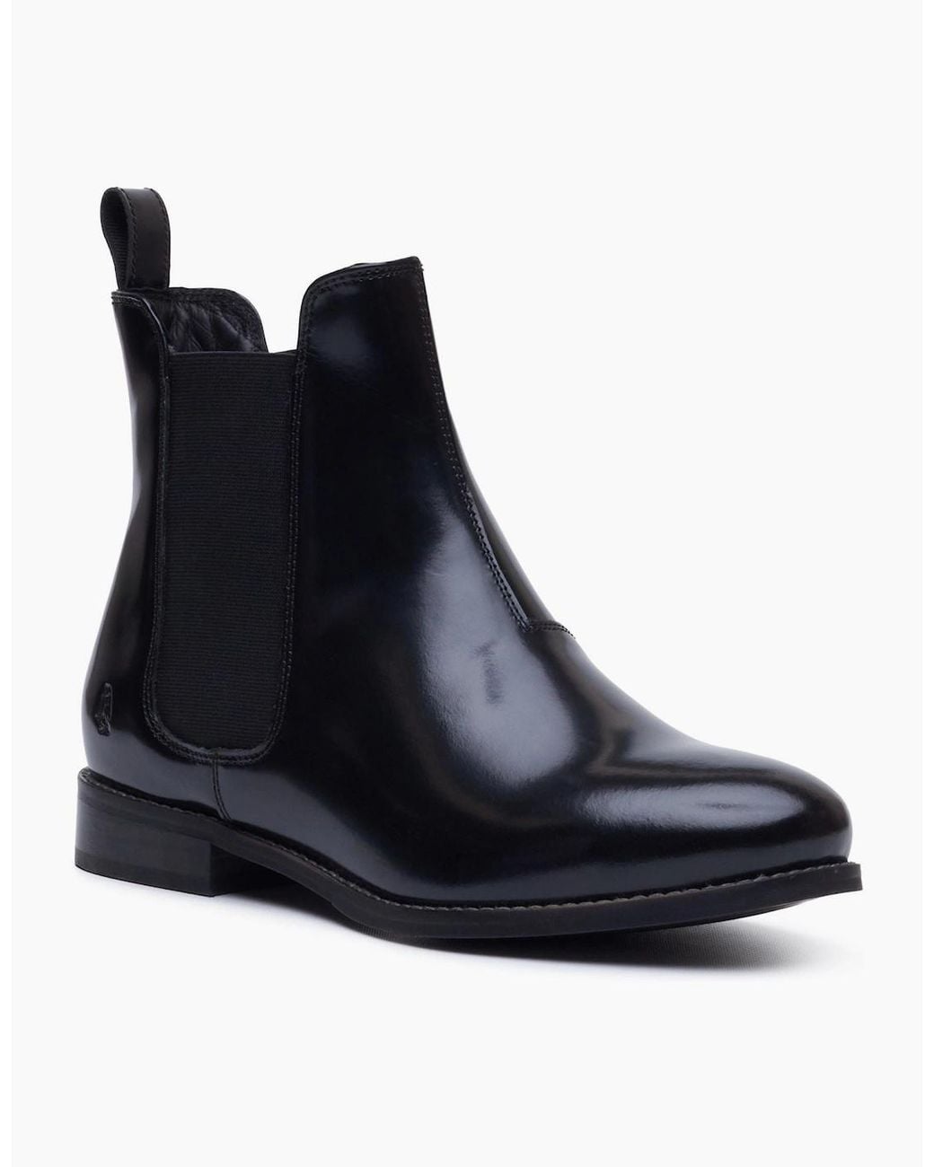 Hush Puppies Blue Colette Leather Wide Fit Flat Chelsea Boots