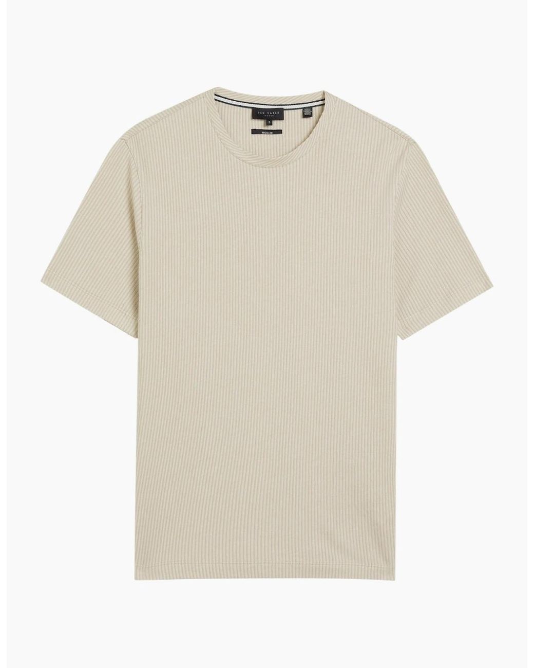 Ted Baker Natural Heynes Regular Fit Textured T-Shirt for men