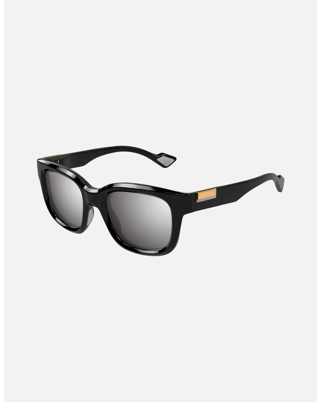 Gucci Black Arm Plate Logo Sunglasses