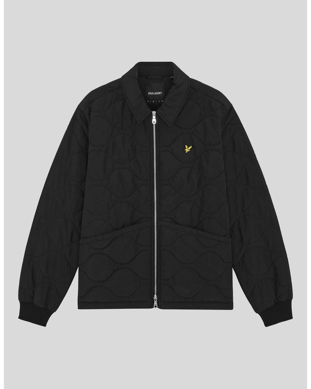 Lyle & Scott Gray Quilted Ripstop Jacket for men