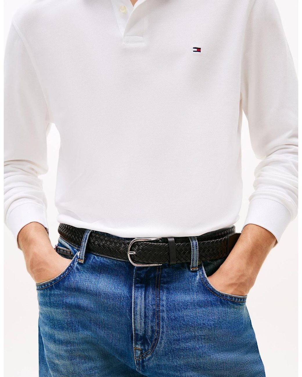 Tommy Hilfiger White 1985 Regular Long Sleeve Polo Shirt for men
