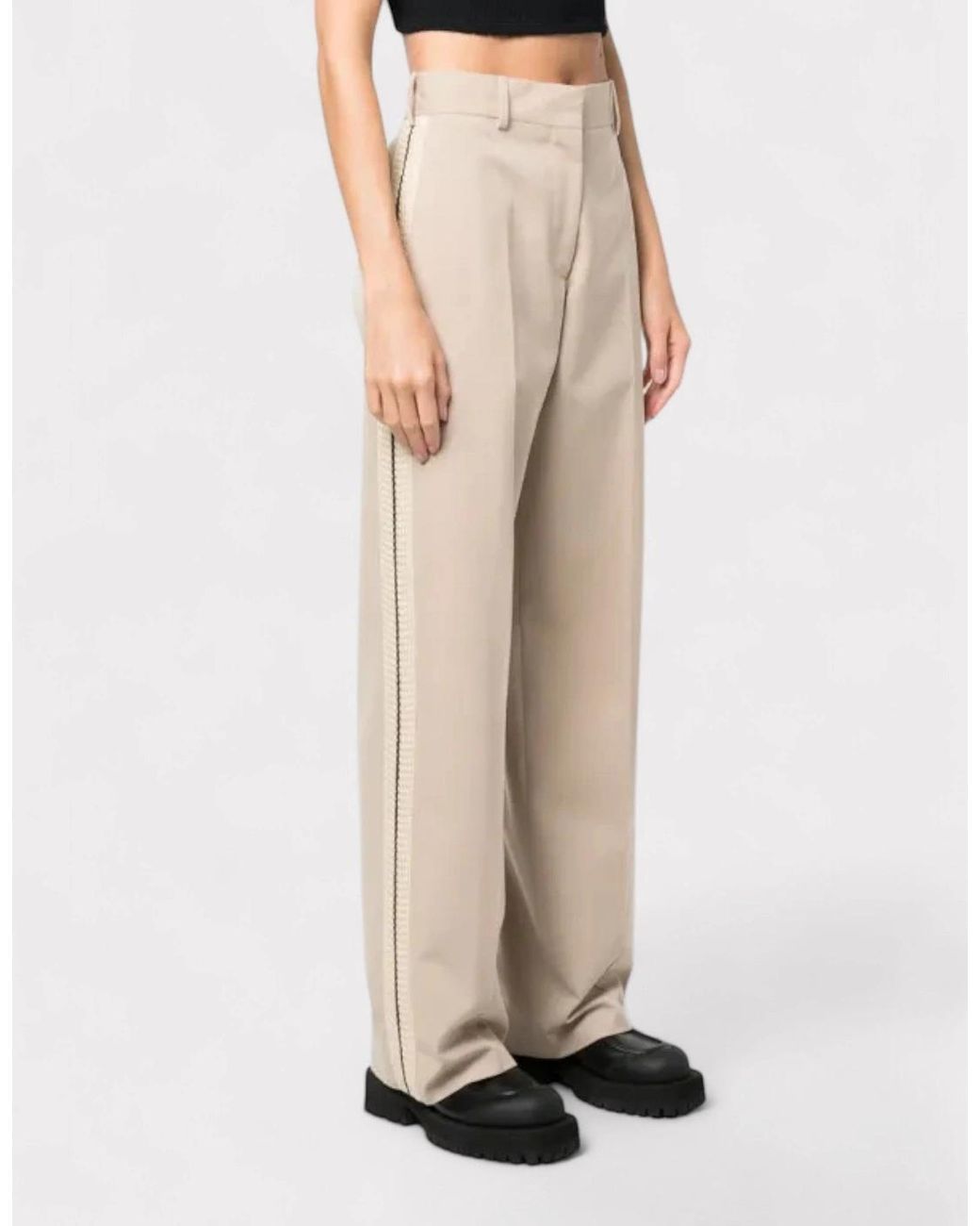 Palm Angels Natural Tab Knit Pants