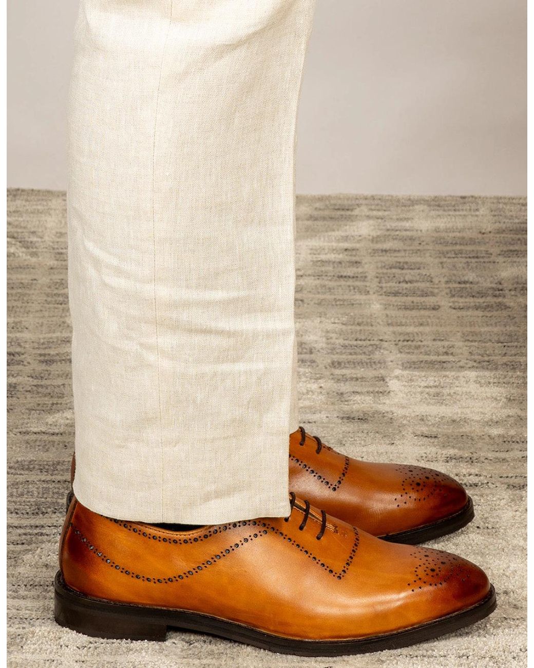 Oswin Hyde Brown Melton Tan for men