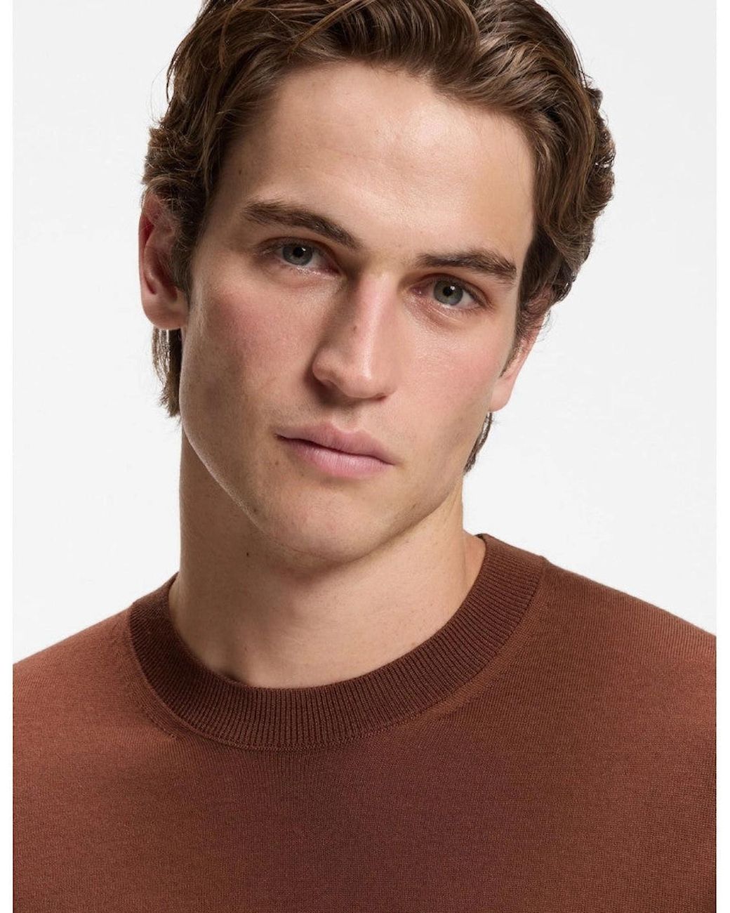 Boss Brown Boss H-Leno Crew Neck Sweater 212 Medium for men