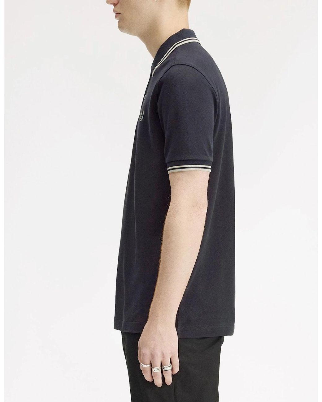 Fred Perry Blue Twin Tipped Polo Shirt for men