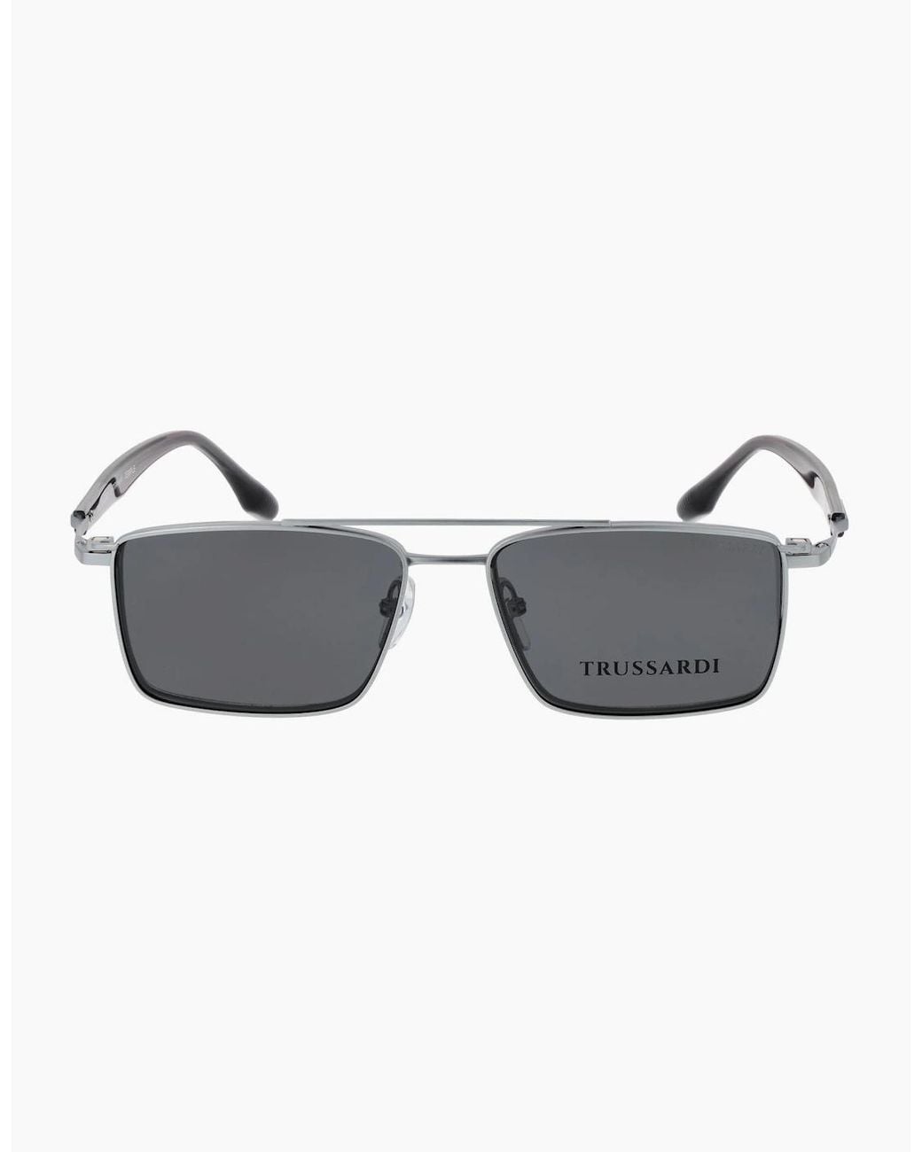Trussardi Metallic Optical Frame Tsm1047Gt 03A 54 & Sunglasses Clip Tsm1047Gt 03Ag 54 for men