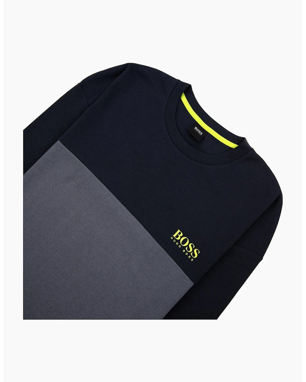 Boss Blue Logo Print Tracksuit Sweatshirt 400 Ds3 for men