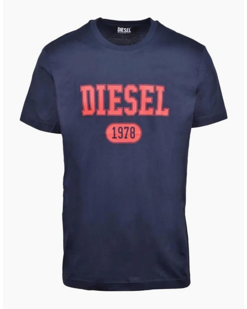 DIESEL Blue 1978 Varsity Design T-Shirt for men
