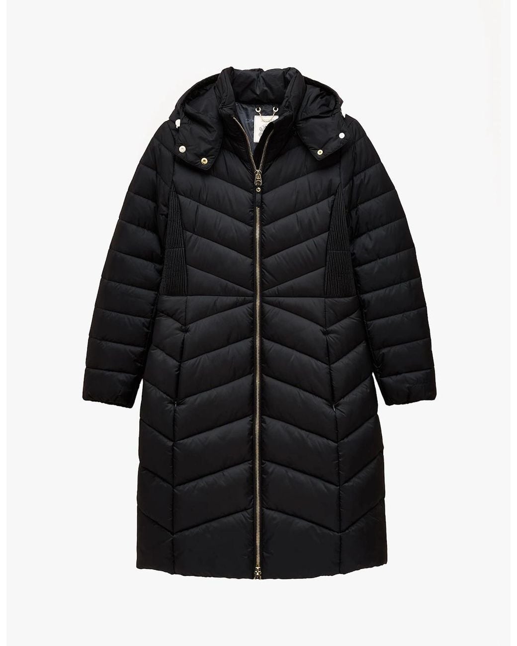 Joules Black Pembury Coat Longline Jackets