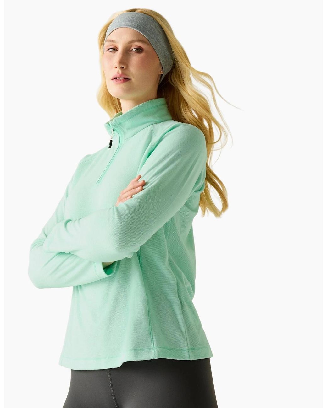 Regatta Green Great Outdoors /Ladies Montes Half Zip Fleece Top