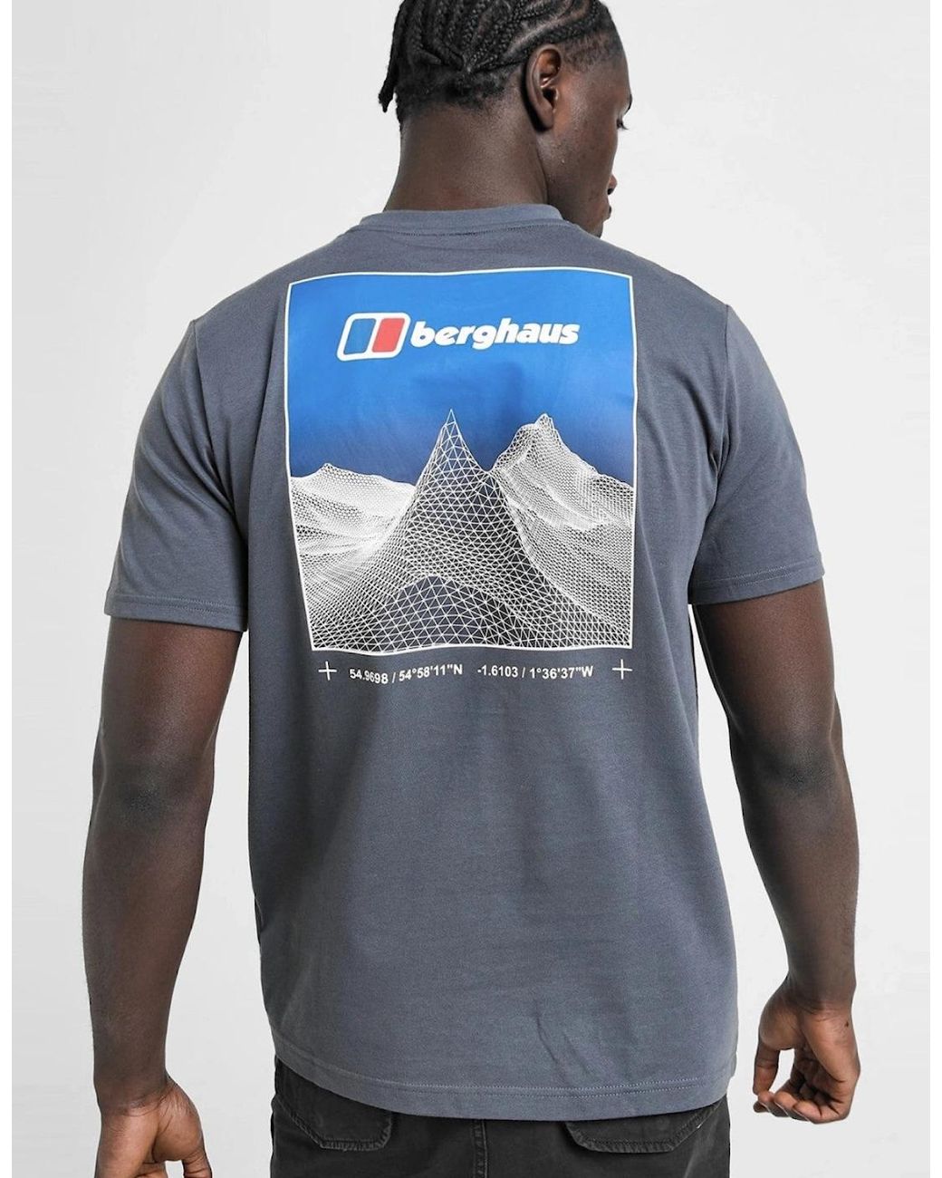 Berghaus Blue Pinnacle Point Graphic Mountain T Shirt for men