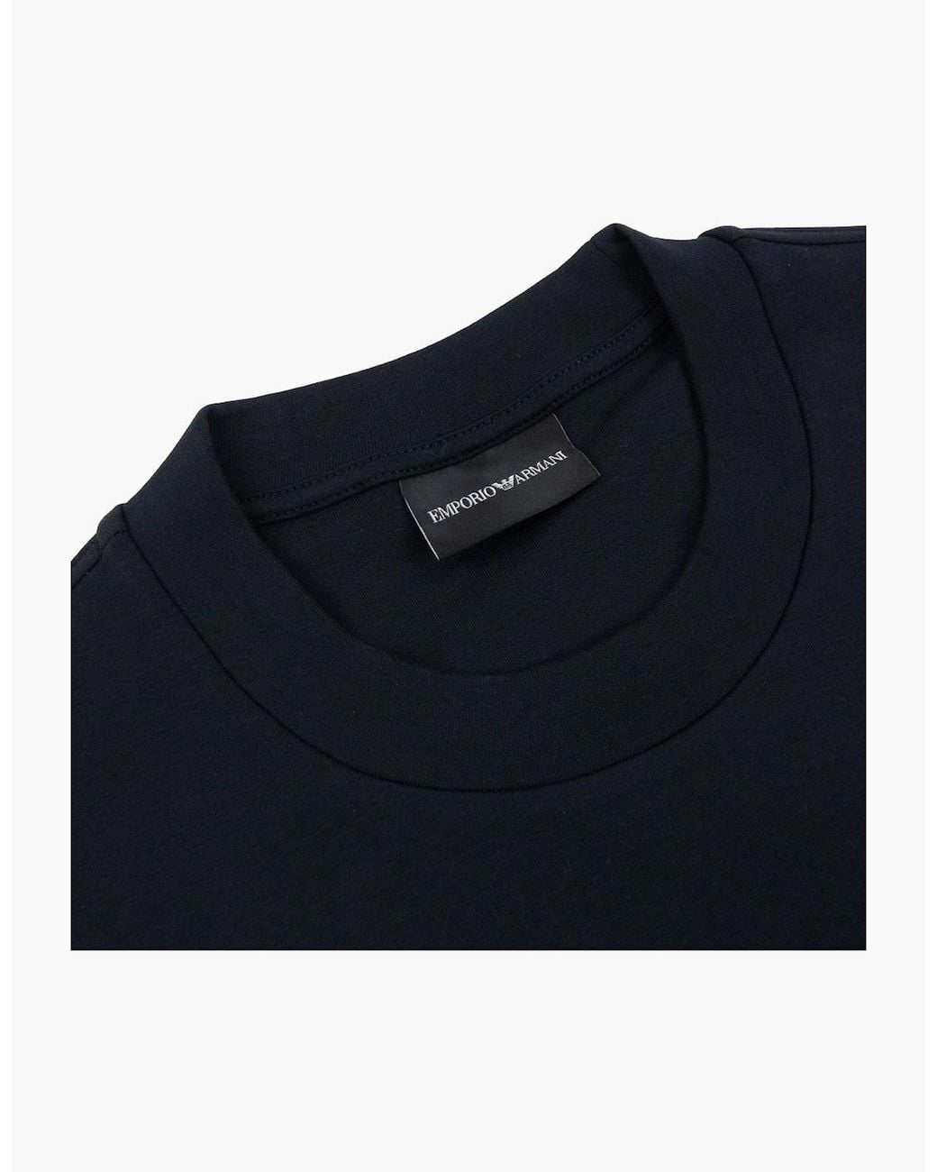 Emporio Armani Blue Ea Logo Dynamic Double Jersey Sweatshirt for men