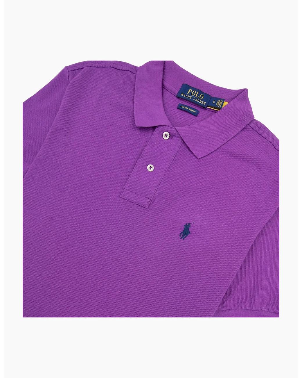 Polo Ralph Lauren Purple Custom Slim Fit Polo for men