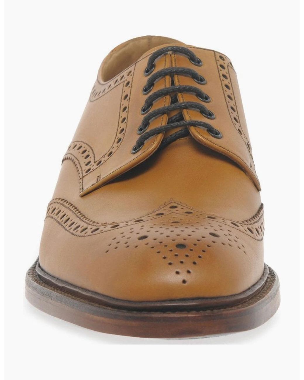 Loake Brown Chester Leather Brogue Shoes for men