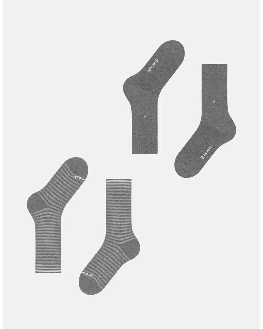 Burlington Multicolor Everyday Stripe 2-Pack Socks Light Melange