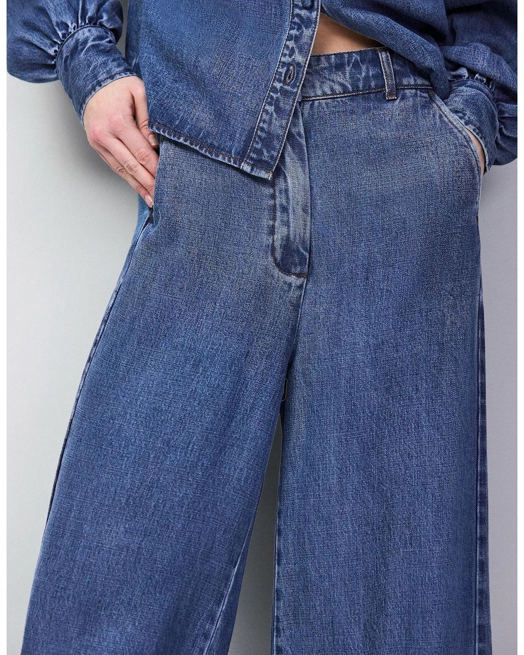 Ro&zo Blue Petite Lyocell Denim Tailored Jeans