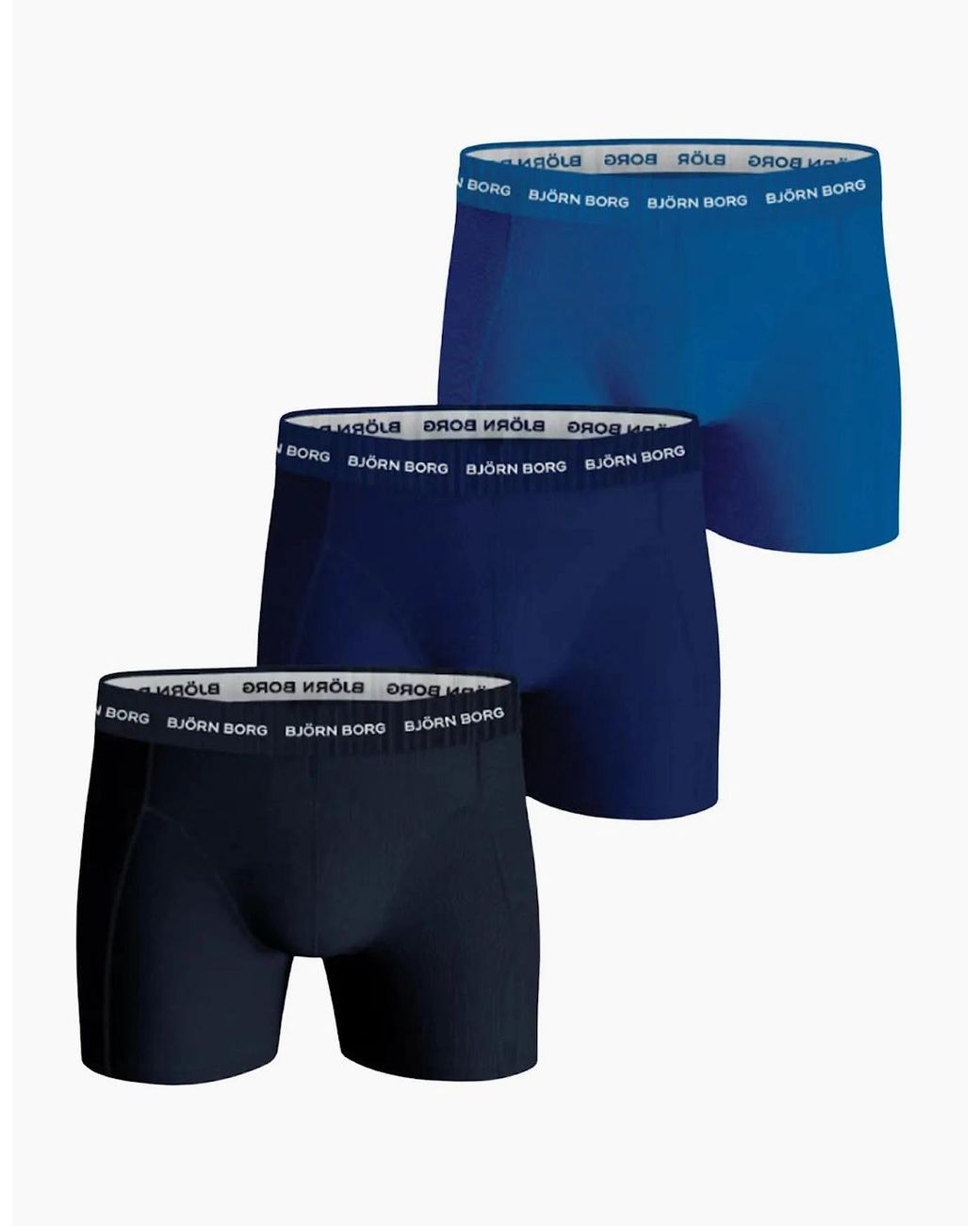 Björn Borg Blue 3-Pack Classic Logo Boxer Briefs, Combination for men