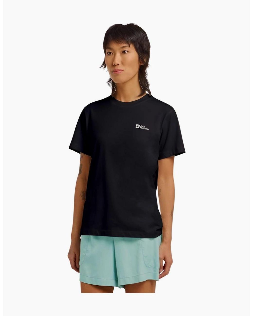Jack Wolfskin Black Essential Cotton T-Shirt