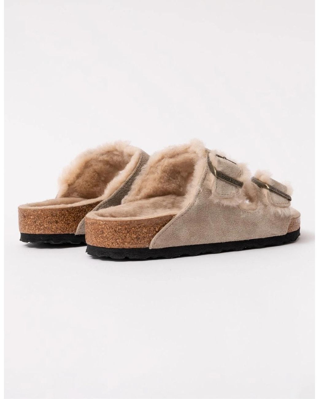 Birkenstock Arizona Natural Vl Shearling Sandals