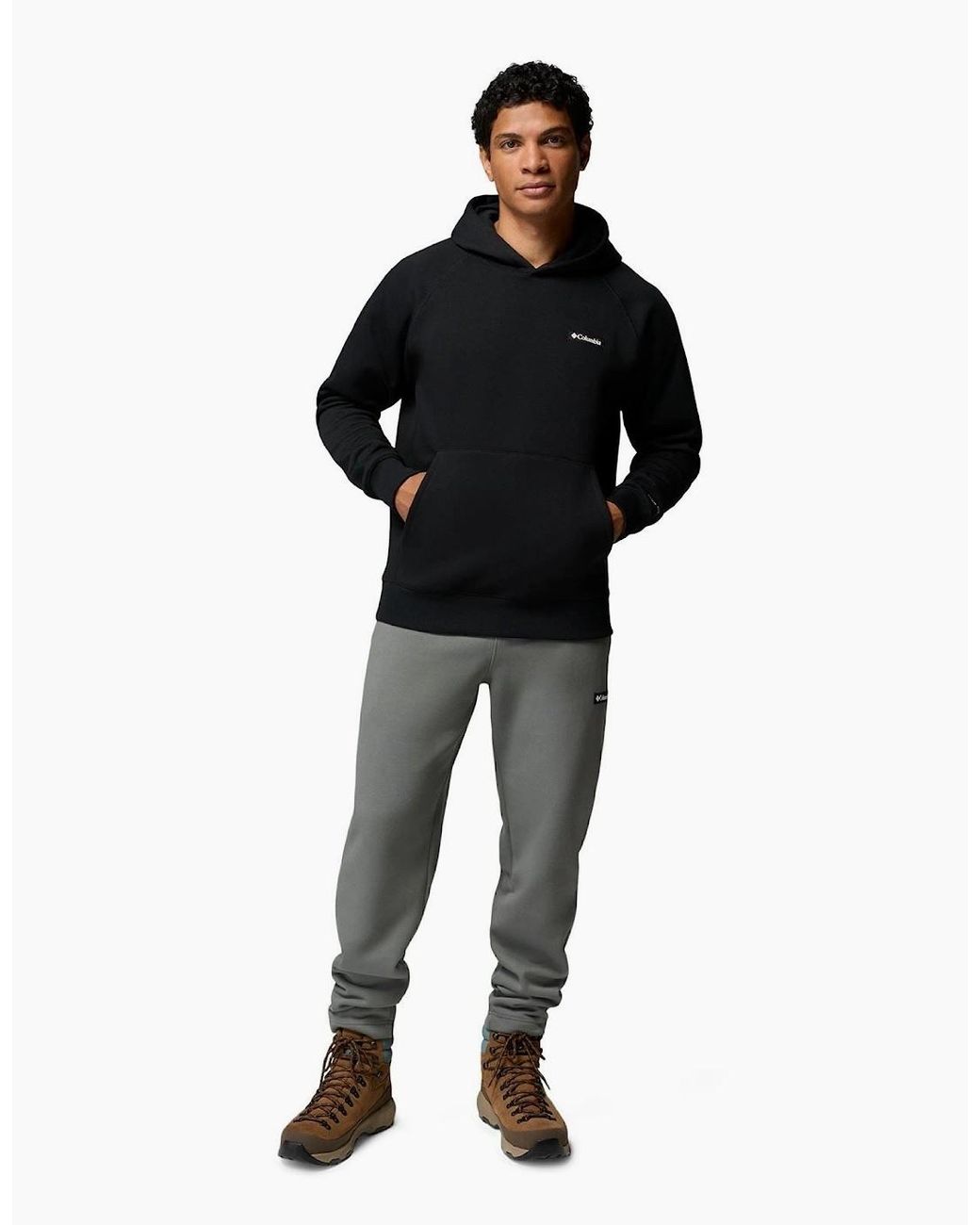Columbia Black Dry Creek Heavyweight Hoodie Cotton Hooded Sweatshirt for men