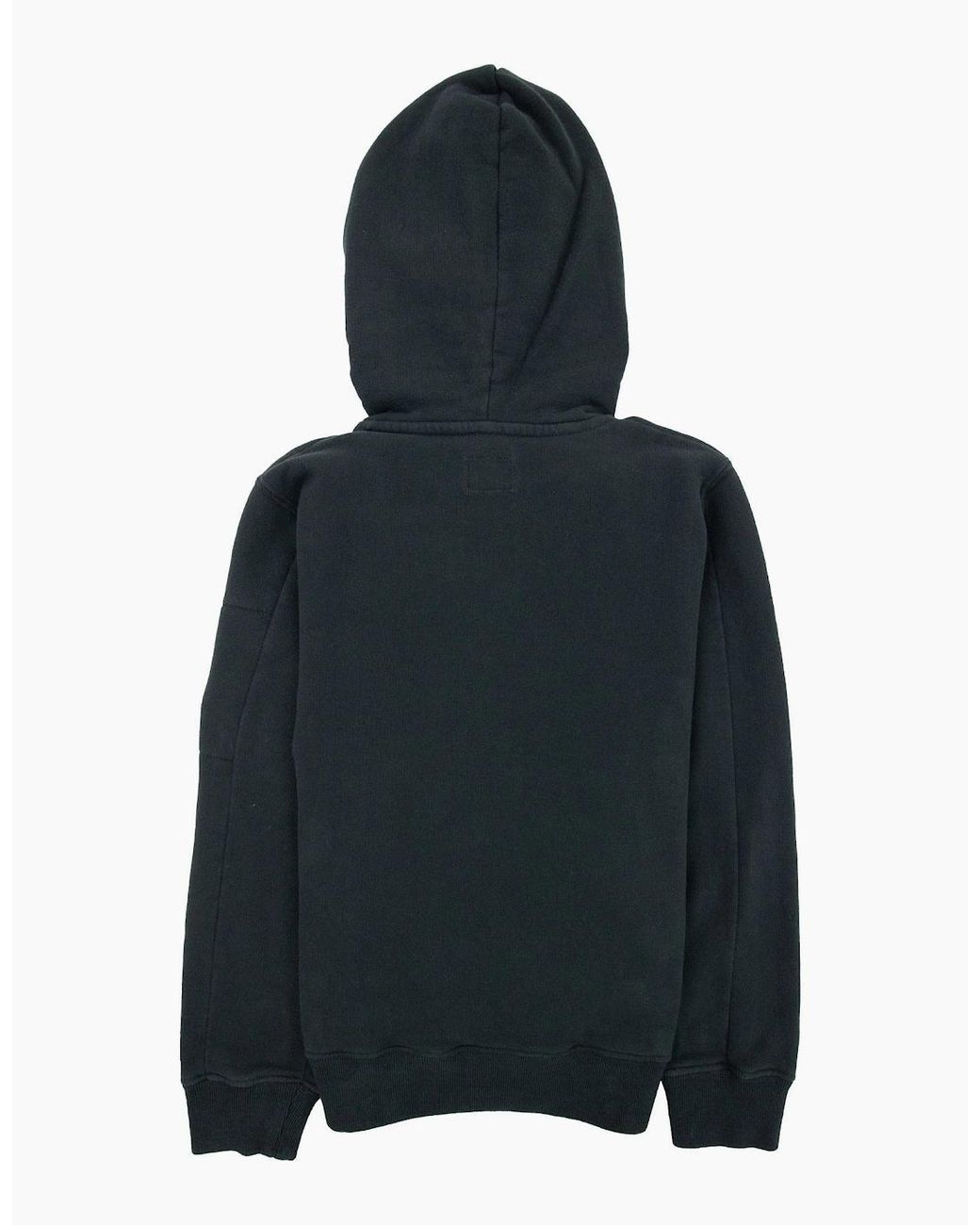 C P Company Black Undersixteen Arm Lens Hoodied Sweatshirt 999