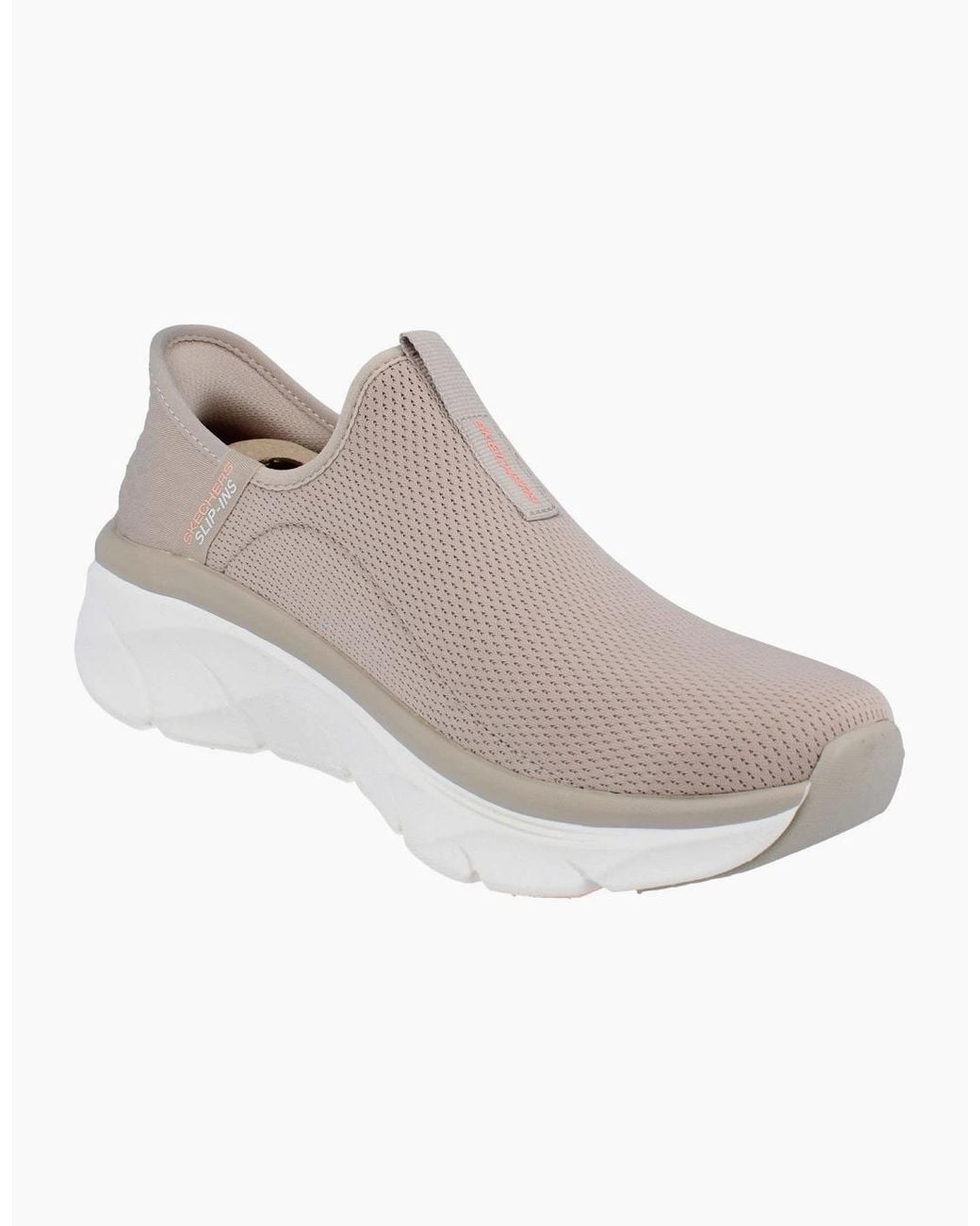 Skechers White Hands Free D'Lux Walker 2.0
