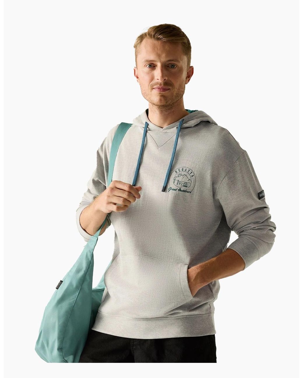 Regatta Gray Cline Back Print Hoodie for men