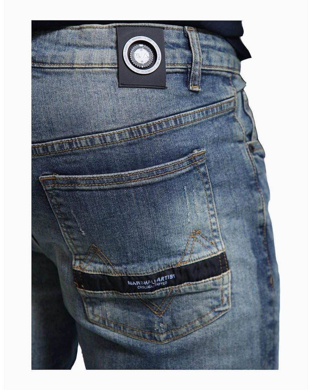 Marshall Artist Blue Marshall Fit Denim Jeans Vintage Wash for men