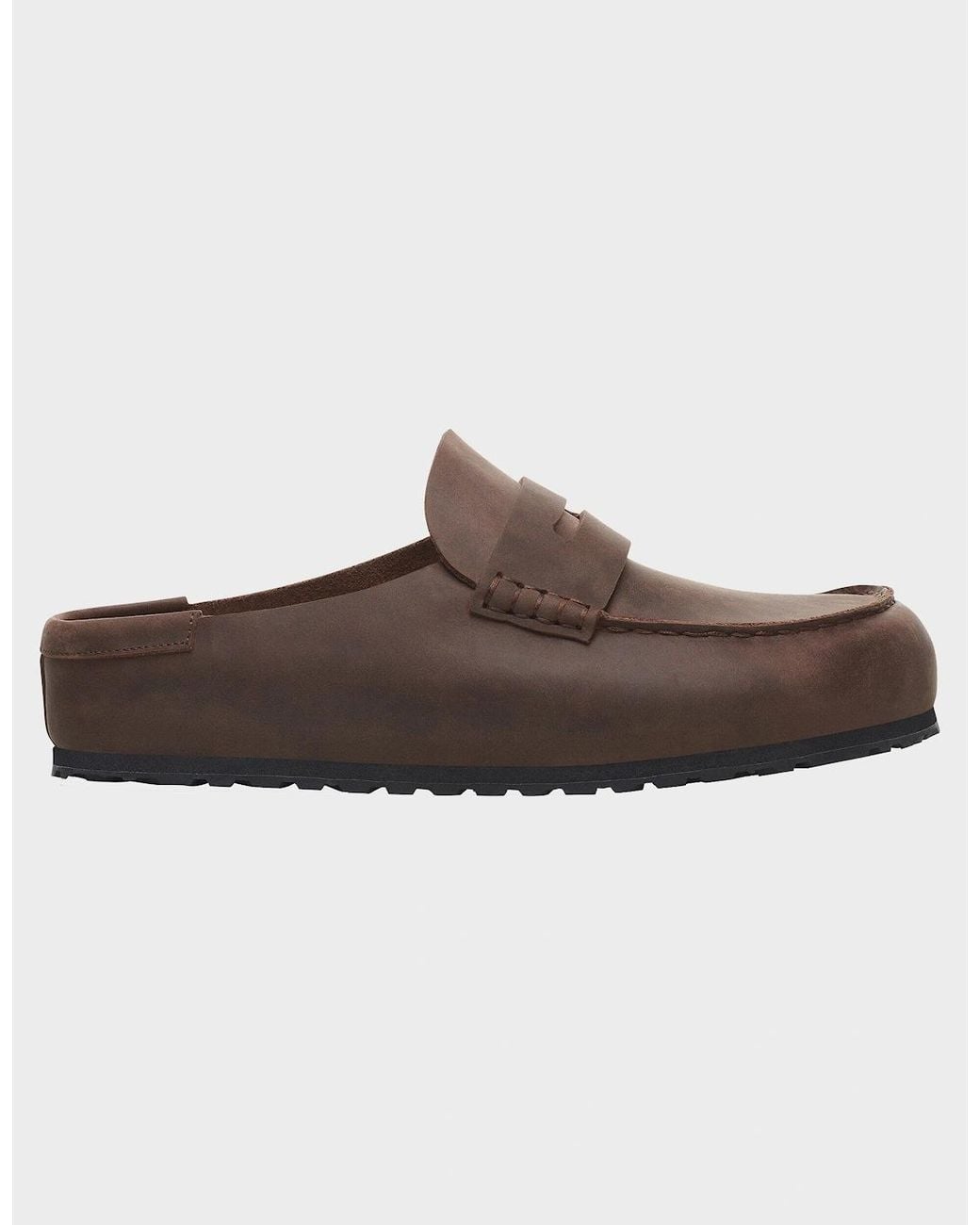 Birkenstock Clogs Brown Birkenstock Naples Wrapped Oiled Leather Clogs