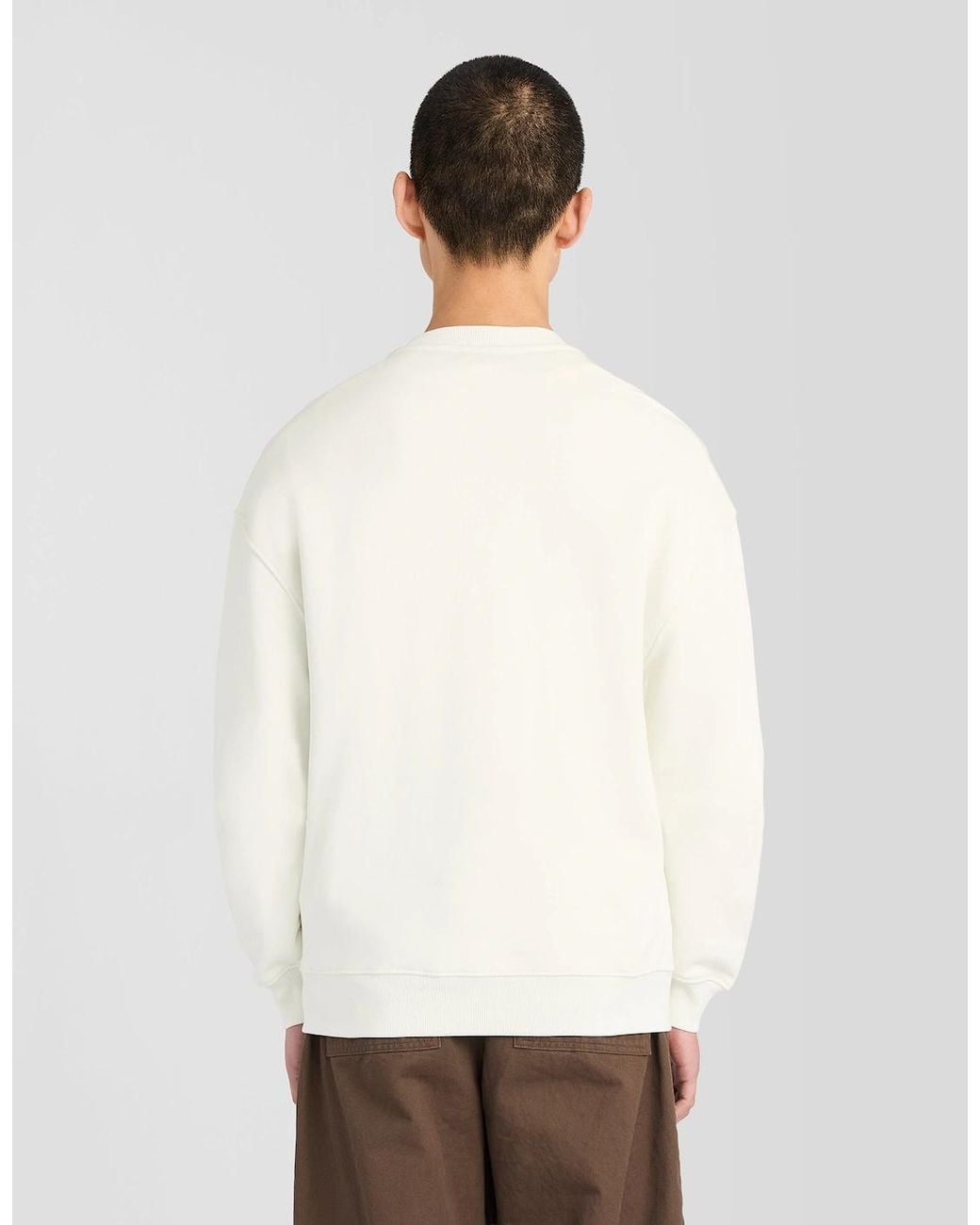 Lyle & Scott White Heavyweight Crew Neck Sweatshirt for men