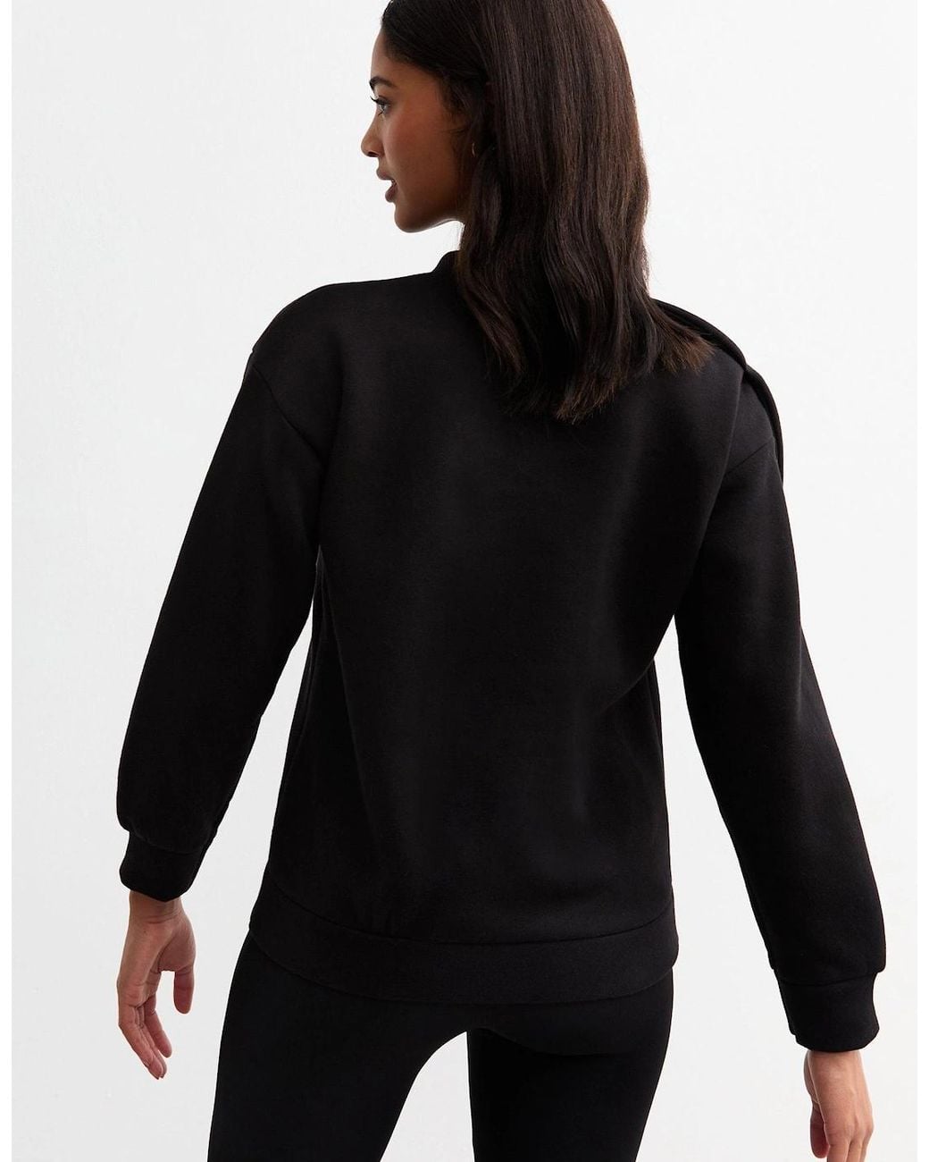 Gini London Black Bow Patch Oversized Jumper