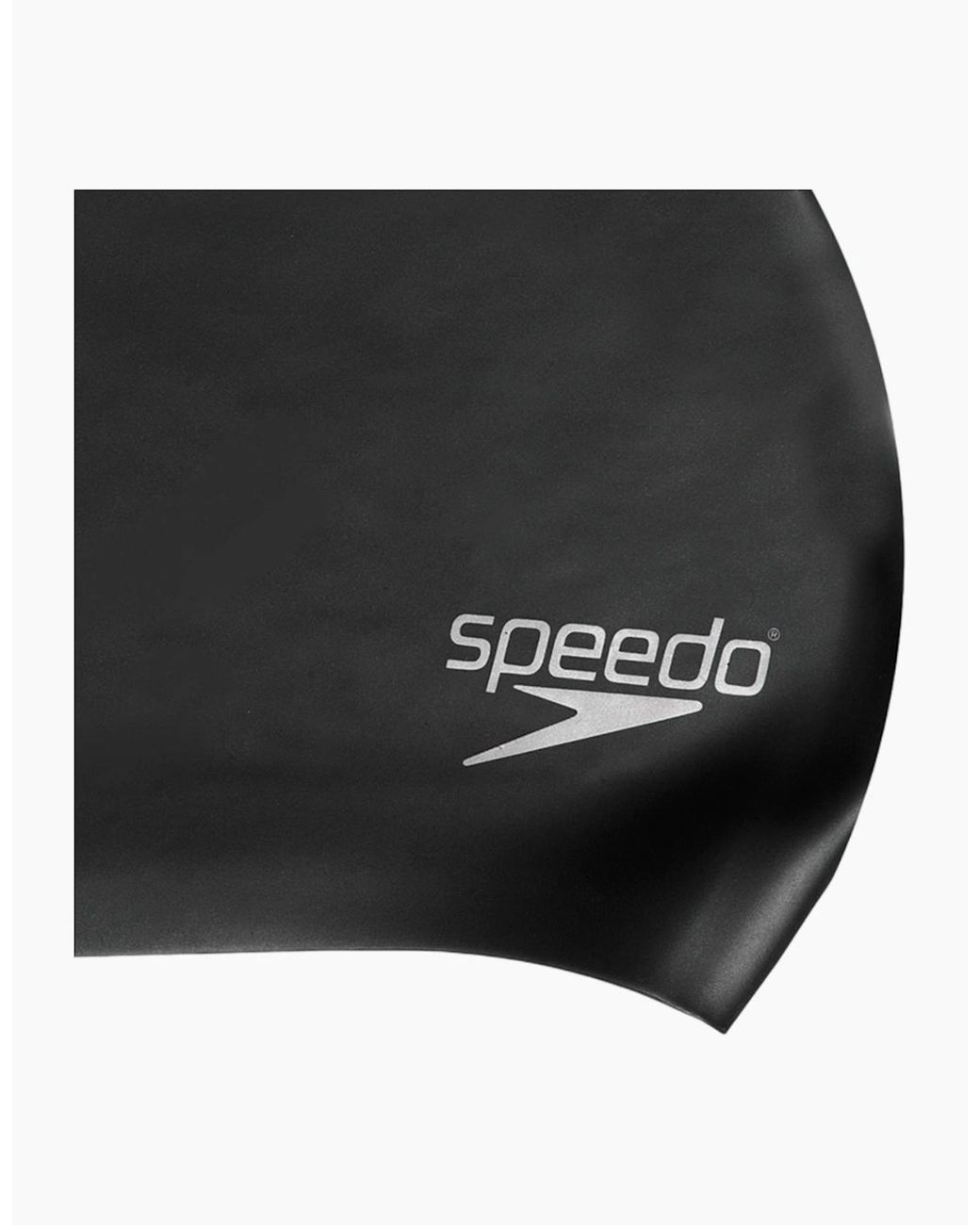Speedo Black Silicone Long Hair Swimming Cap