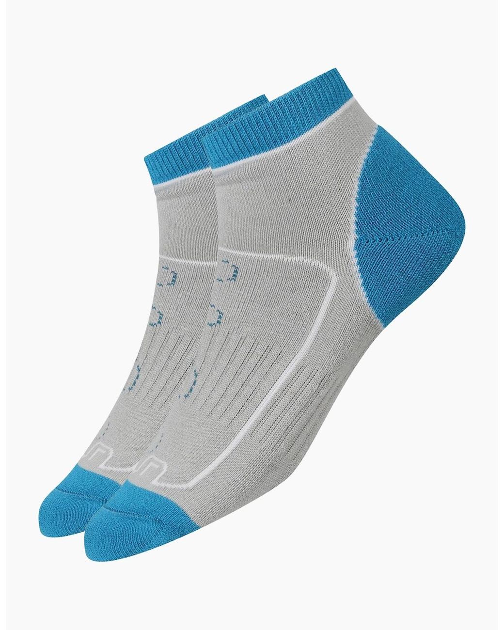 Regatta Blue Ladies Samaris Trail Colour Block Ankle Socks (Pack Of 2)
