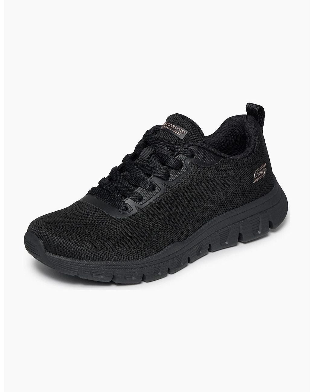 Skechers Black Bobs B Lite Textile Trainers