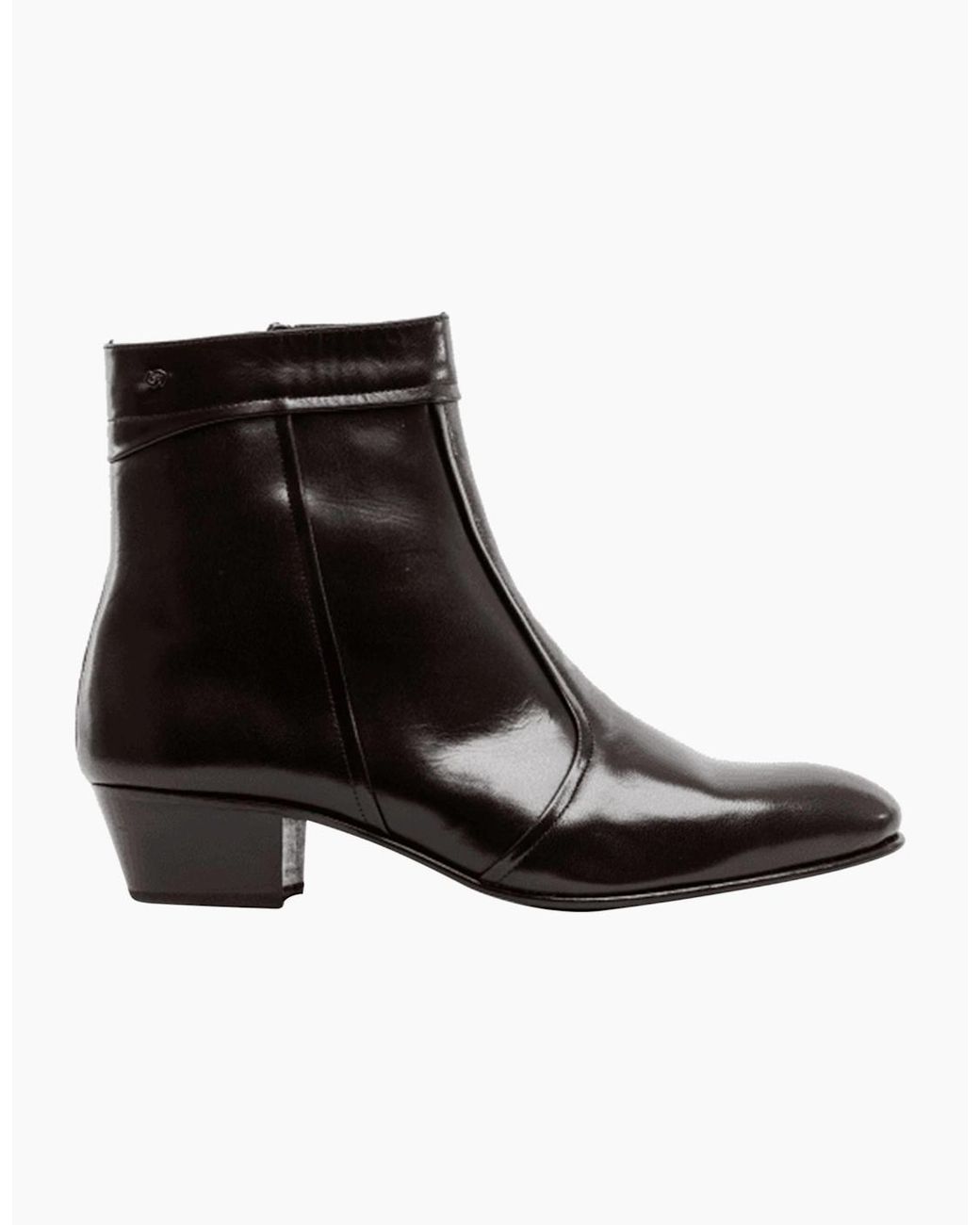 Club Cubano Black Emmanuel Smooth Leather Cuban Heel Boots for men